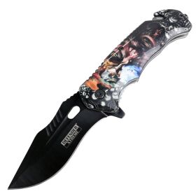 Defender-Xtreme 8.5" Slayer of Kings Spring Assisted Folding Knife W/ Belt Clip