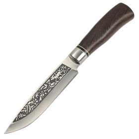 Defender-Xtreme 9" Western Style Wenge Wood Handle Hunting Knife Wildlife Deer