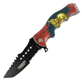 Defender-Xtreme 8.5" Motorcycle Spring Assisted Folding Knife Stainless Steel