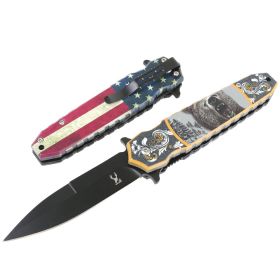 TheBoneEdge 8" Bear Spring Assisted Folding Knife Tactical Rescue Sharp Knives