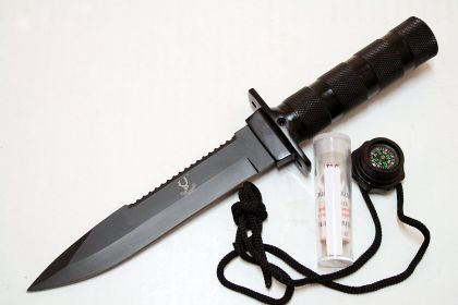 10.5" Stainless Steel Survival Knife with Sheath