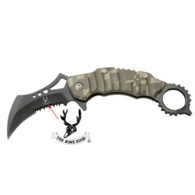 Camo 6 1/2" Heavy Duty Folding Spring Assisted Knife w/ a Nice Design