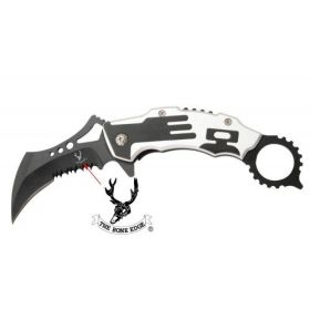 Gray 6 1/2" Heavy Duty Folding Spring Assisted Knife w/ a Nice Design