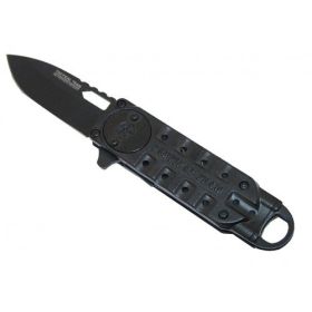 Black 6 1/4" Mini Folding Spring Assisted Knife with Clip