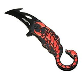 6.5" Folding Spring Assisted Knife With a Scorpion Shaped Handle Good Quality