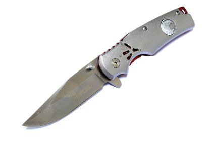 7.5" Silver Eagle Spring Assisted Folding Knife with Belt Clip
