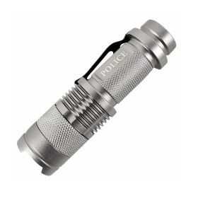 Perrini High Powered 350 Lumens Tactical Grey Mini Super Bright Outdoor Flashlight