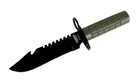8.5" Defender Xtreme Hunter's Mini Bayonet Olive Drab Knife with Survival Kit