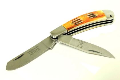 5" Hand Made Bone Handle Folding Knife