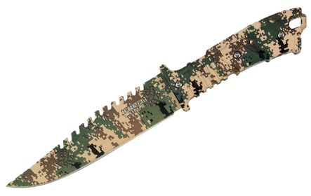 11" Defender Xtreme Full Tang Hunting Knife Desert Digital Camo