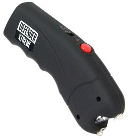 5.25" Black DefenderXtreme Stun Gun and Flashlight W/ Carrying Pouch