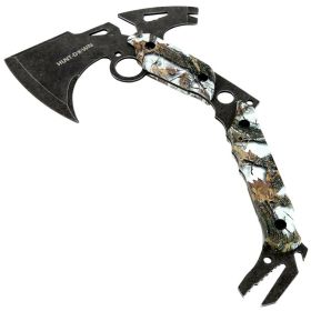 Hunt-Down 13" Hunting Survival Axe With Sheath - Gray Camo Color Handle