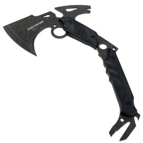 Hunt-Down 13" Hunting Survival Axe With Sheath - Black Color Handle