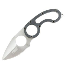 Defender-Xtreme 7" Stainless Steel Full Tang Survival Knife With Sheath - Black