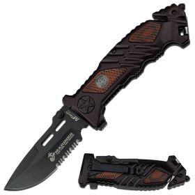 U.S. Marines by MTech USA Spring Assisted Knife Half Serrated Blade w/ belt clip