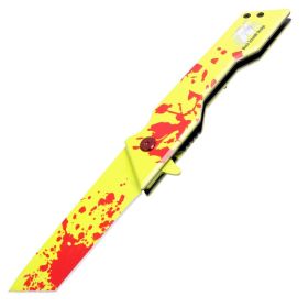 MACK 8" Blood Splatter Spring Assisted Folding Knife 3CR13 Stainless Steel