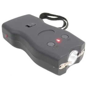 Defender 4" 5 Million Black Hand Held Stun Gun LED Light Recharable Battery