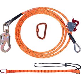VEVOR Steel Core Flipline,  Arborist Flipline, Flip Line For Tree Climbing With Alloy Steel Snap Hook, Aluminum Alloy Carabiner And Extra Tool Lanyard