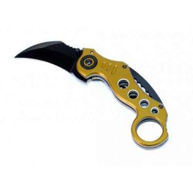 7" Dark Green Folding Spring Assisted Knife With Belt Clip Good Quality