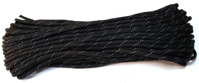 50 Ft. Reflective Parachute Cord 550 Paracord Mil Spec Type III 7 Strand